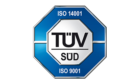 FKK Corporation TUV® 9001 and 14001 logo