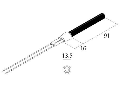 PSx-3-240-B Houtpellets keramische ontsteker - Tekening