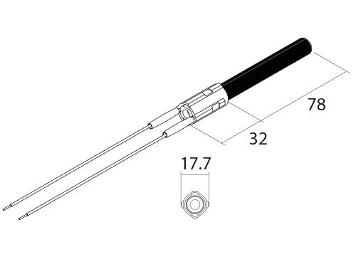 PSx-2-240-B Houtpellets keramische ontsteker - Tekening