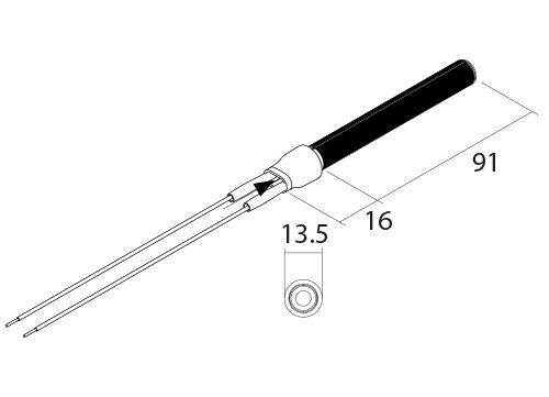 PSx-4-240-B Houtpellets keramische ontsteker - Tekening