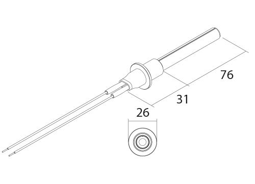 PSx-1-120-W Houtpellets keramische ontsteker - Tekening